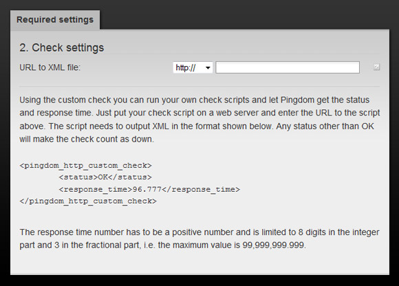 Pingdom custom monitoring setup